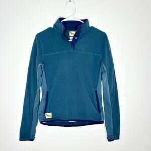 Tracksmith Franklin Quarter Snap Pullover Fleece Midnight Blue
